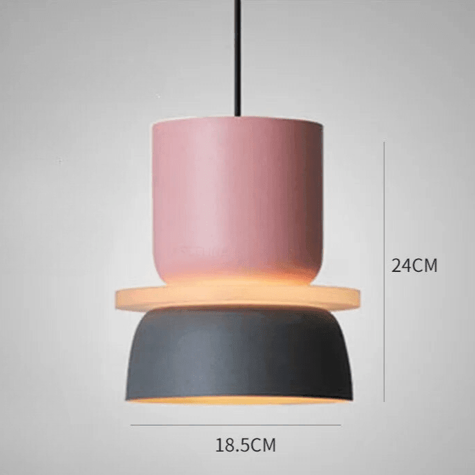 Coloured Pendant Lamp – Nordic Macaron Hanging Light