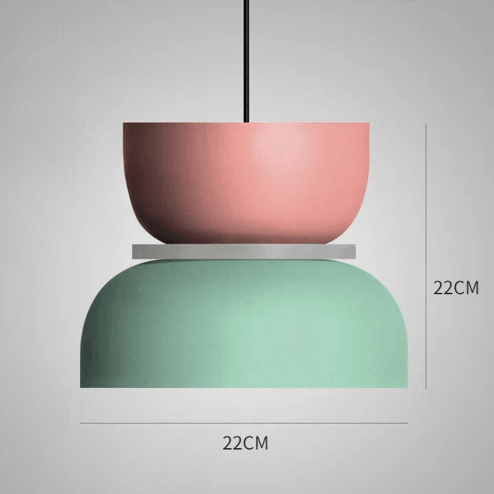Coloured Pendant Lamp – Nordic Macaron Hanging Light