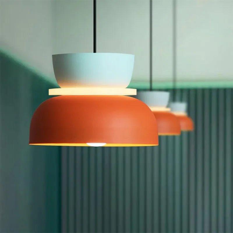 Coloured Pendant Lamp – Nordic Macaron Hanging Light
