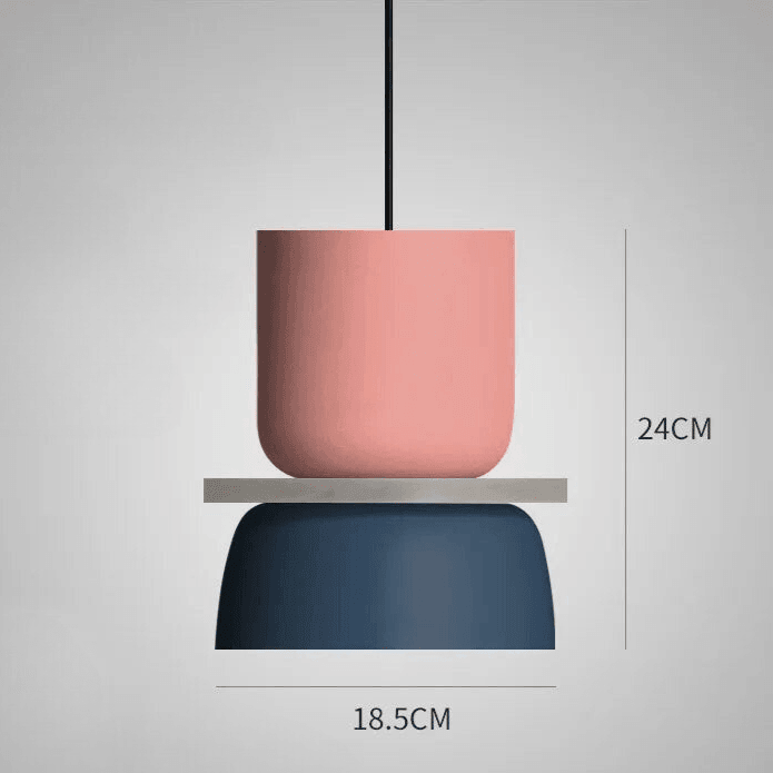 Coloured Pendant Lamp – Nordic Macaron Hanging Light