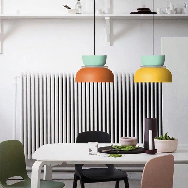 Coloured Pendant Lamp – Nordic Macaron Hanging Light