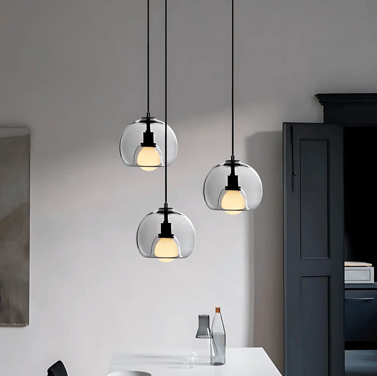 Handblown Glass Pendant Light – Modern Hanging Lamp