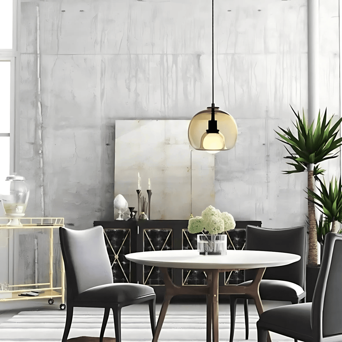 Handblown Glass Pendant Light – Modern Hanging Lamp