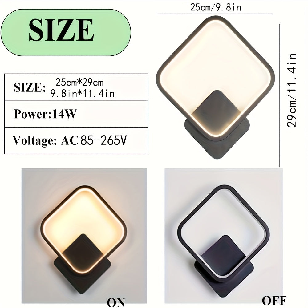 Square LED Wall Lamp – Geometric Minimalist Sconce