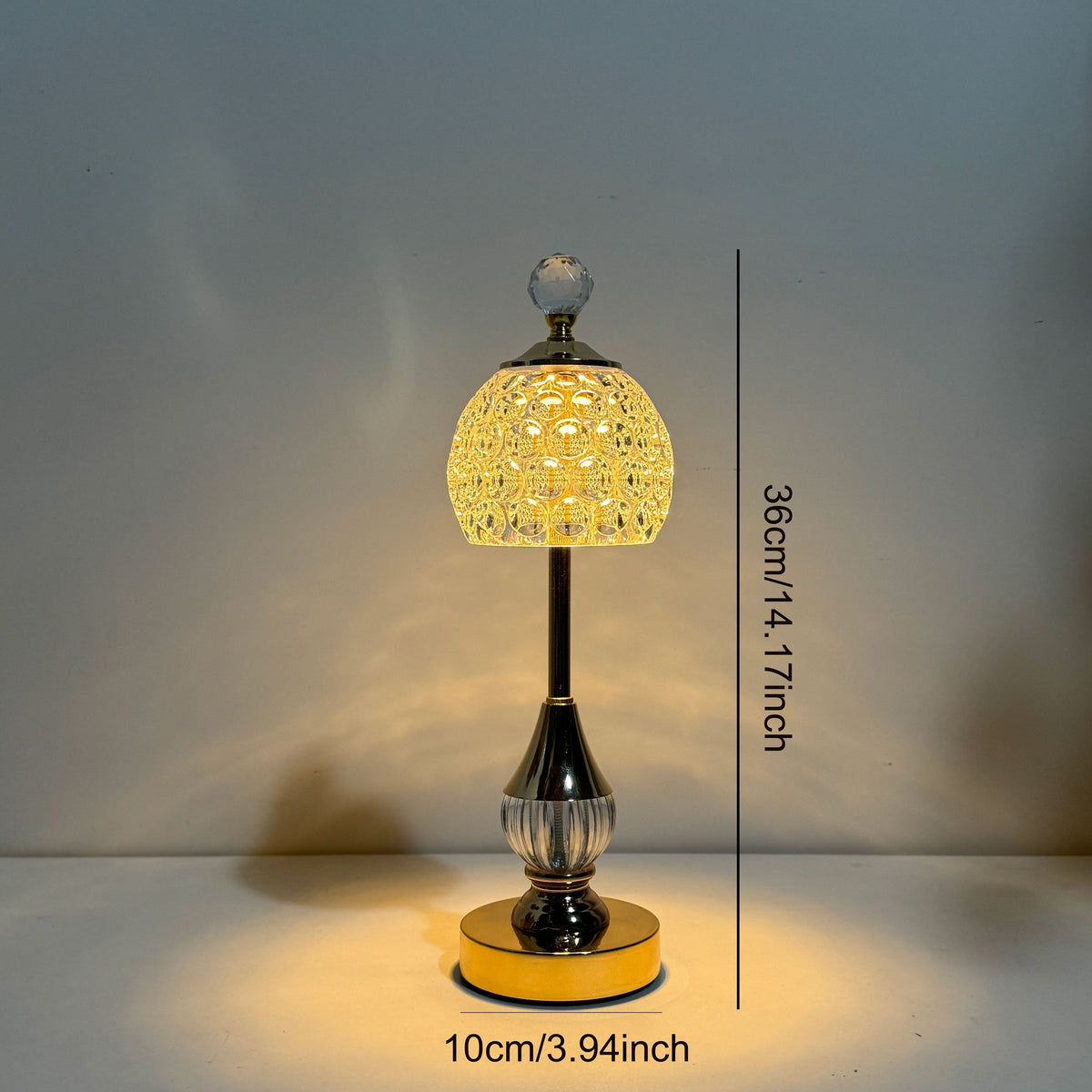 Crystal Table Lamp – Rechargeable Touch LED Bedside Light