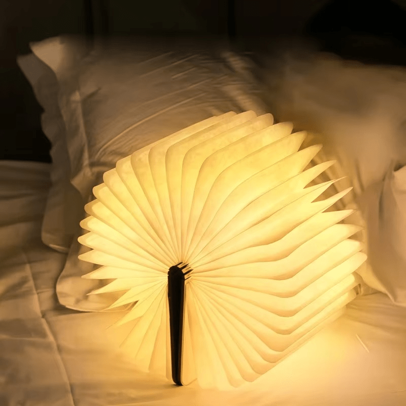 Book Table Lamp – 360° Foldable Rechargeable Light