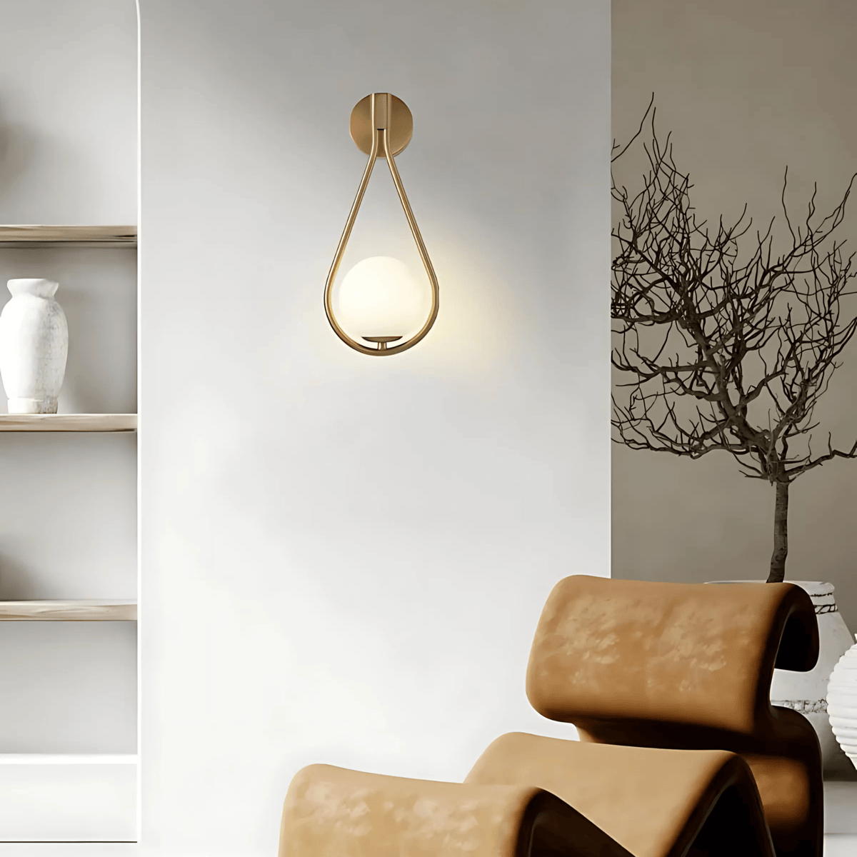 Teardrop Wall Light – Modern Glass Sconce