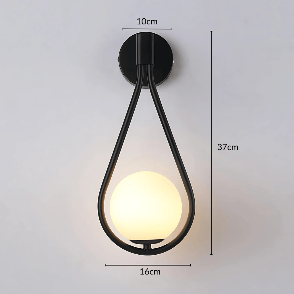 Teardrop Wall Light – Modern Glass Sconce