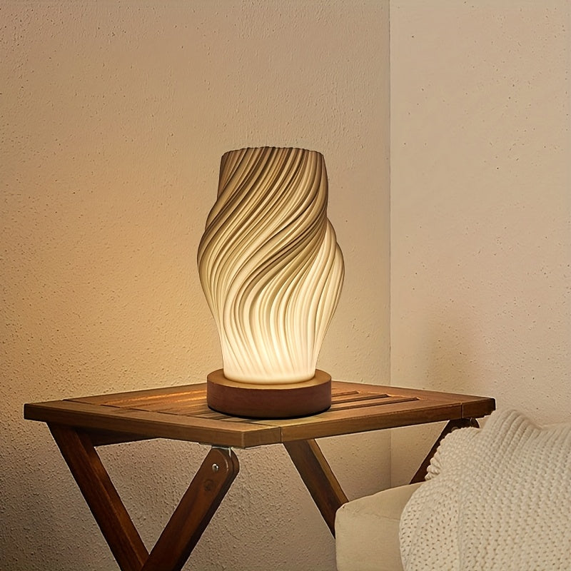 Swirl LED Table Lamp – Dimmable Bedside & Desk Light