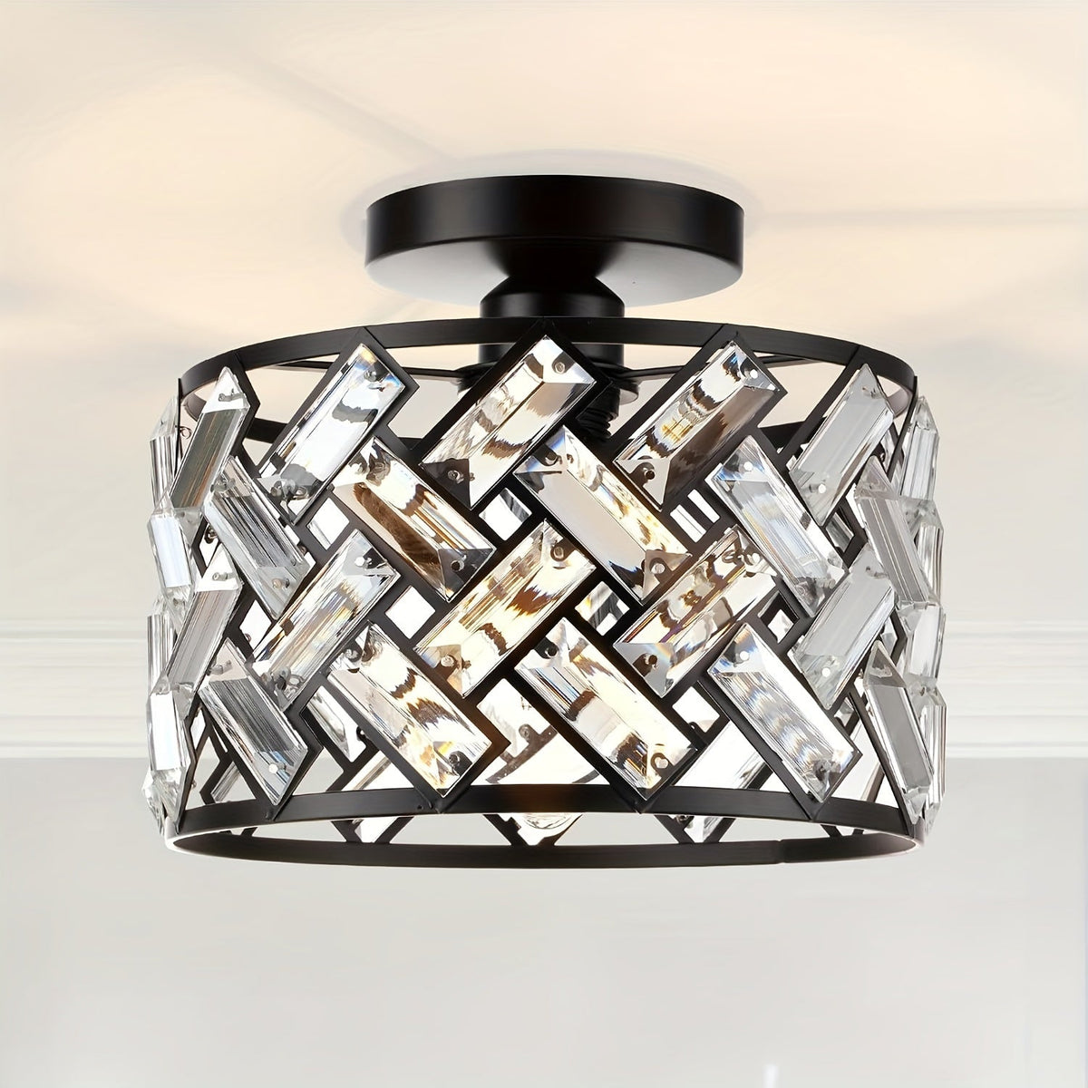 Crystal Ceiling Light – Semi-Flush Mount Fixture
