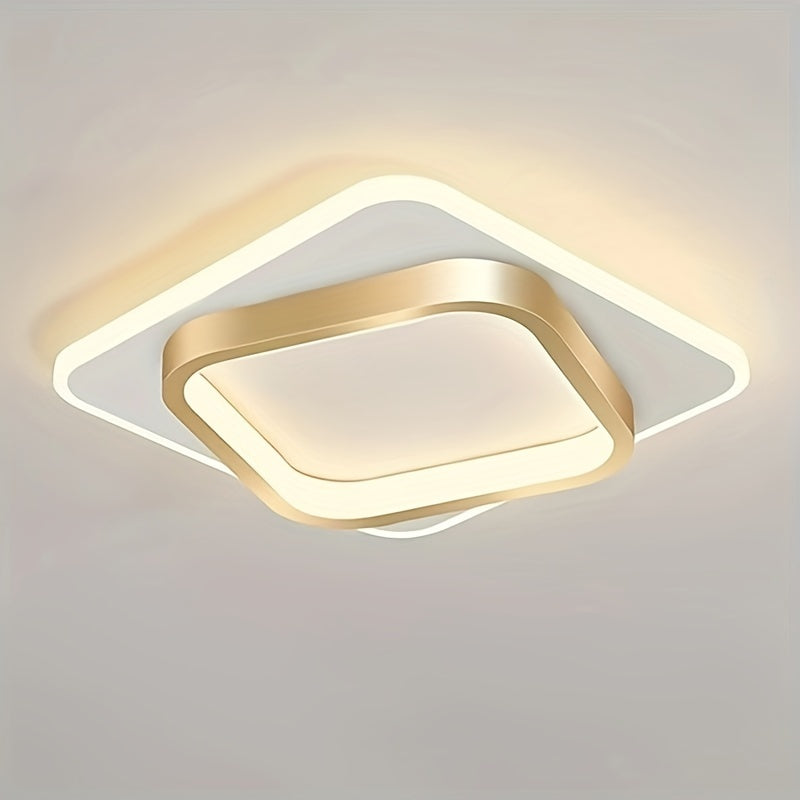 Square LED Ceiling Light – Geometric Flush Mount Fixture