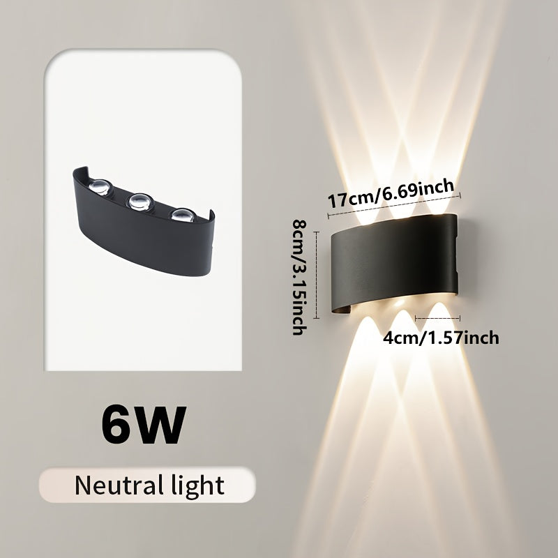 Dual Beam LED Wall Light – IP55 Indoor & Outdoor Sconce
