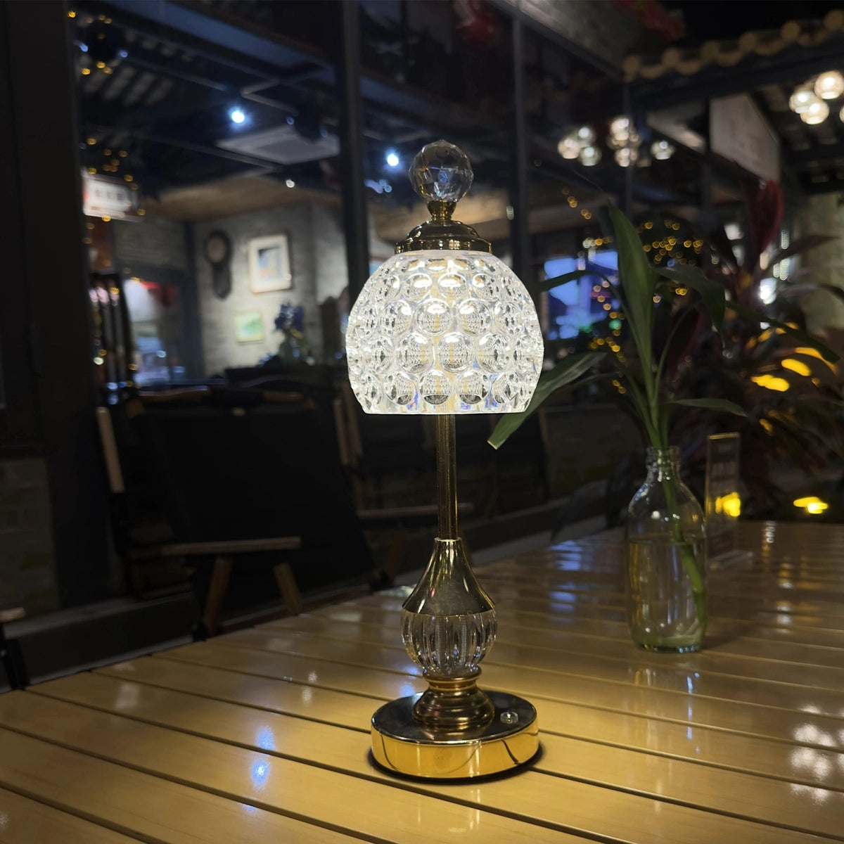 Crystal Table Lamp – Rechargeable Touch LED Bedside Light