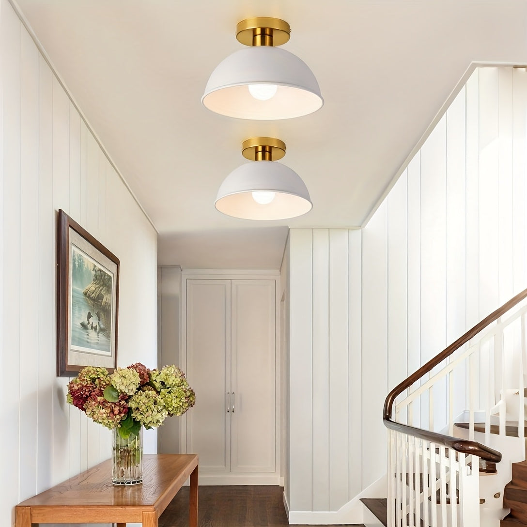 Semi-Flush Ceiling Lamp – Matte Metal Finish