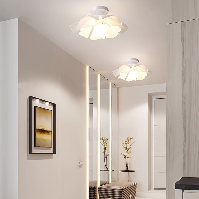 Rose Petal Ceiling Light – Floral Semi-Flush Mount