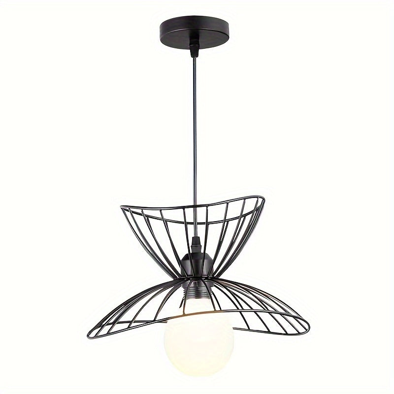 Black Pendant Light – Adjustable Industrial Hanging Lamp