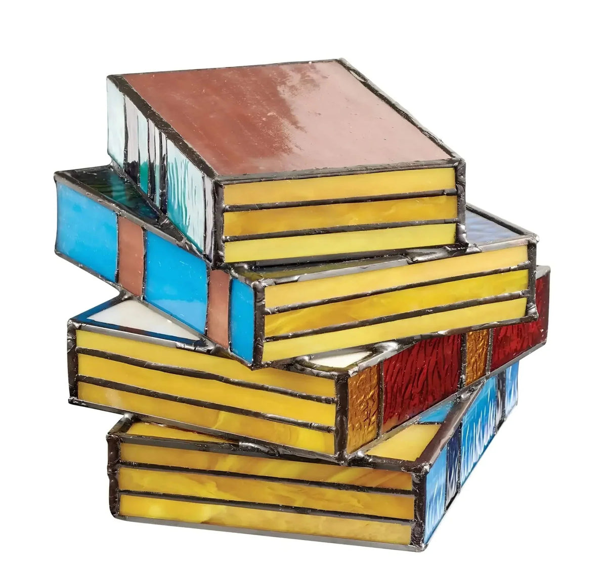 Stained Glass Book Lamp – Handcrafted Accent Light