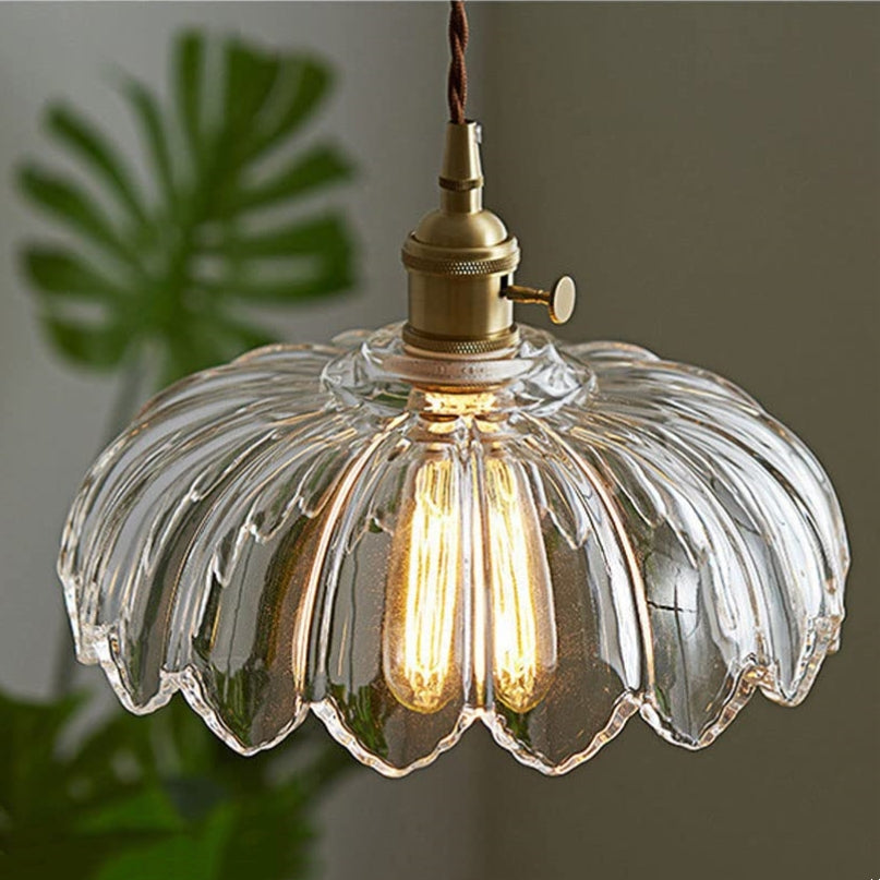 Flower Pendant Lamp – Coloured Glass Hanging Light