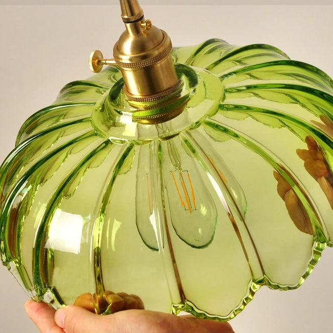 Flower Pendant Lamp – Coloured Glass Hanging Light