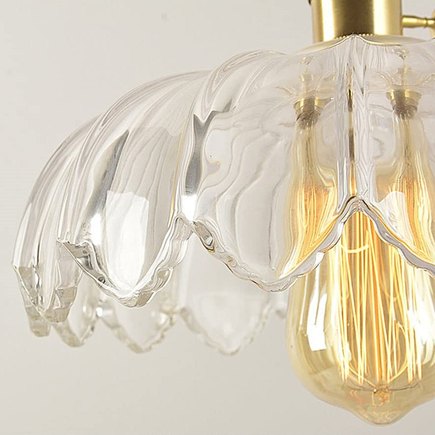 Flower Pendant Lamp – Coloured Glass Hanging Light