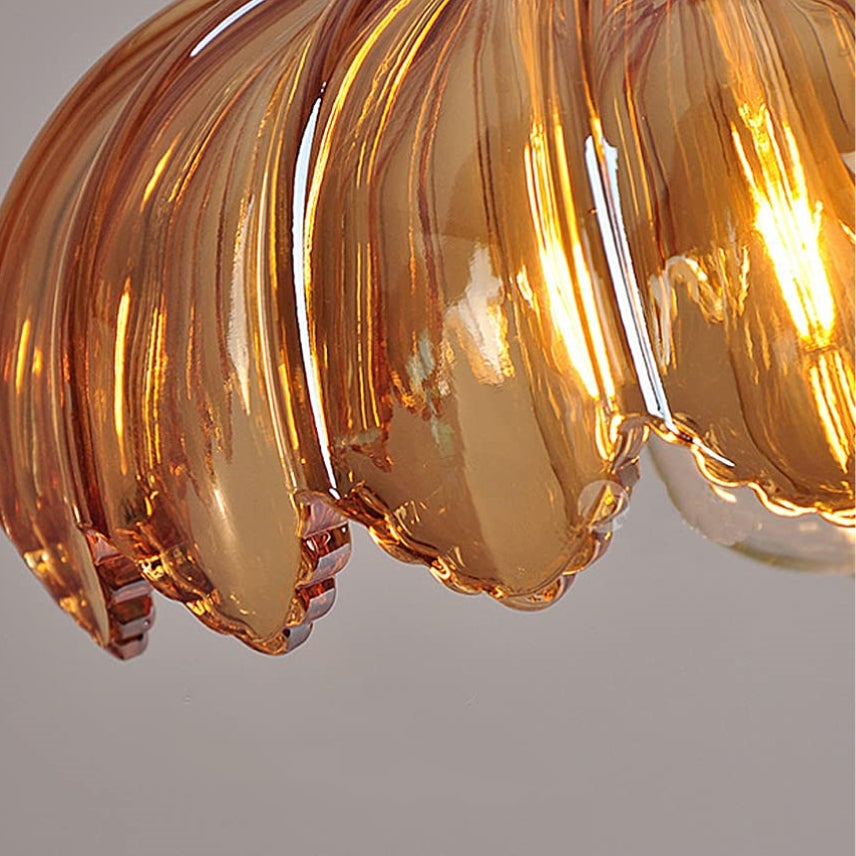 Flower Pendant Lamp – Coloured Glass Hanging Light