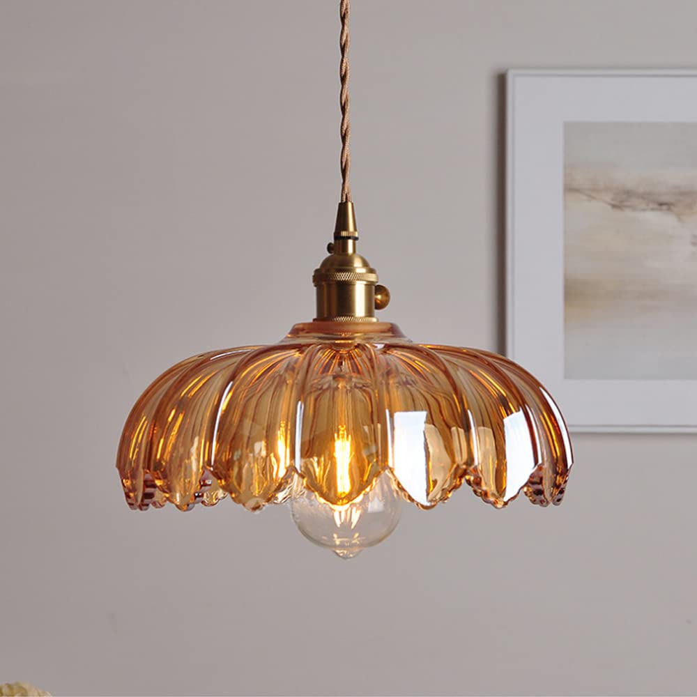 Flower Pendant Lamp – Coloured Glass Hanging Light