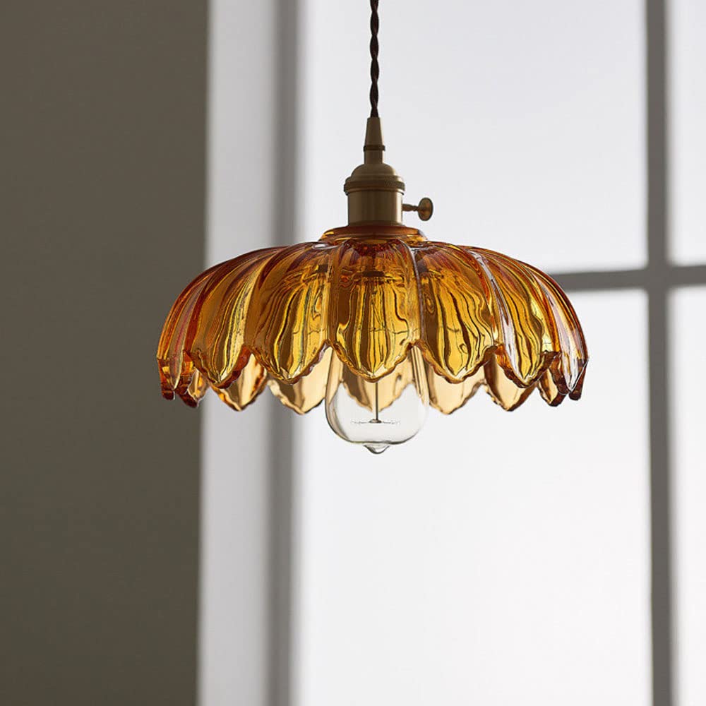 Flower Pendant Lamp – Coloured Glass Hanging Light