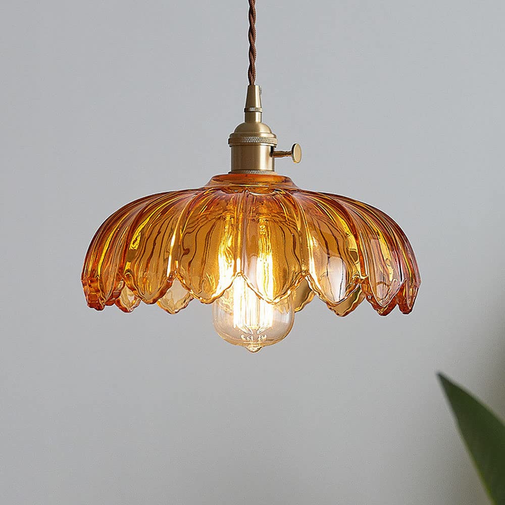 Flower Pendant Lamp – Coloured Glass Hanging Light