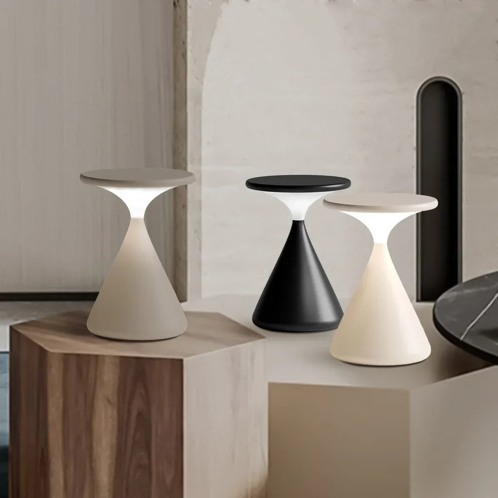Wireless Table Lamp – Hourglass Rechargeable LED