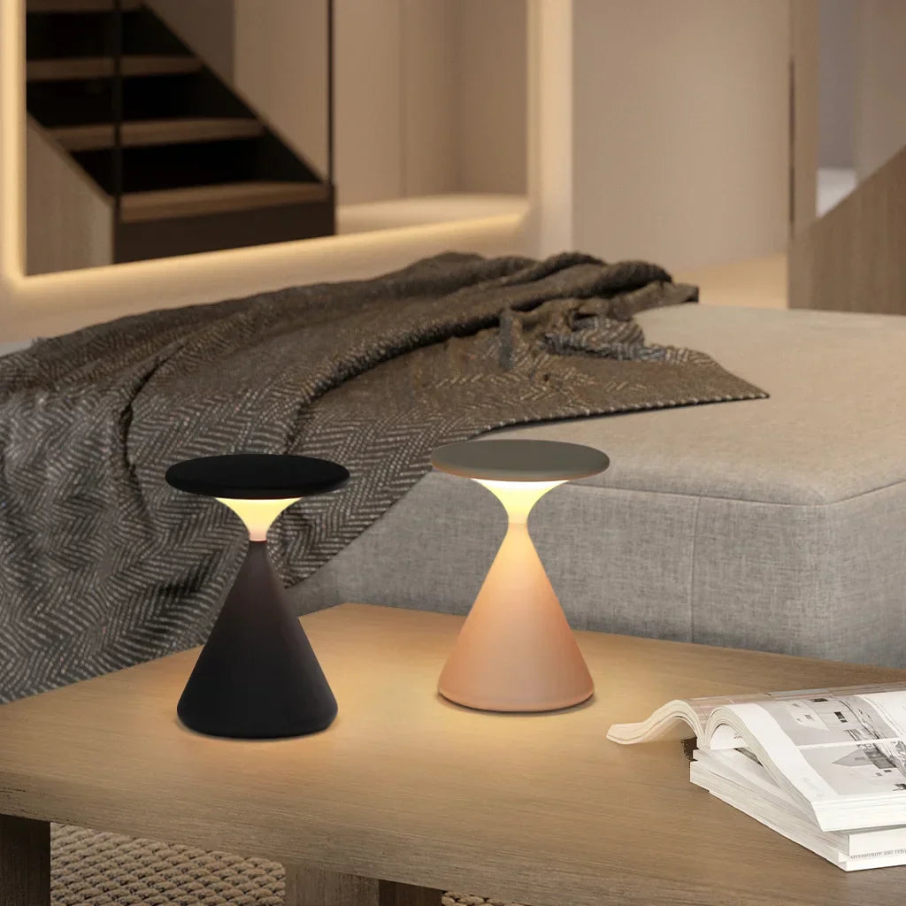 Wireless Table Lamp – Hourglass Rechargeable LED