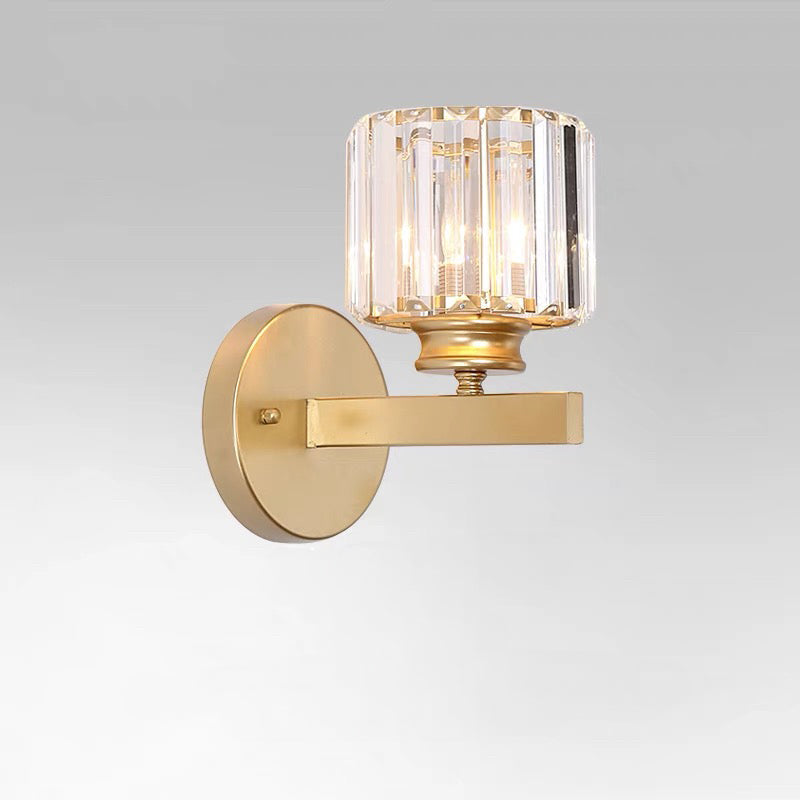 Crystal Wall Light – Glass & Iron Sconce