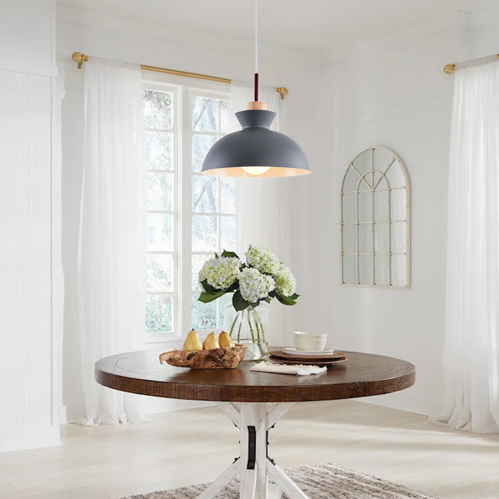 Dome Pendant Light – Scandinavian Metal Hanging Lamp