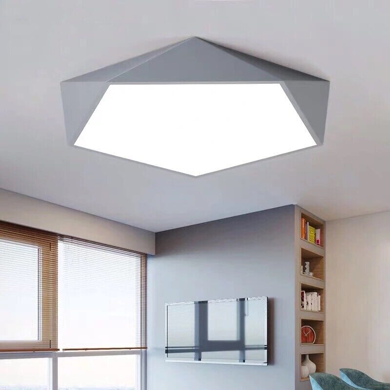 Geometric Ceiling Light – Modern LED Fixture