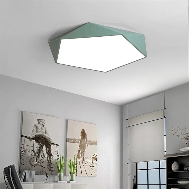 Geometric Ceiling Light – Modern LED Fixture