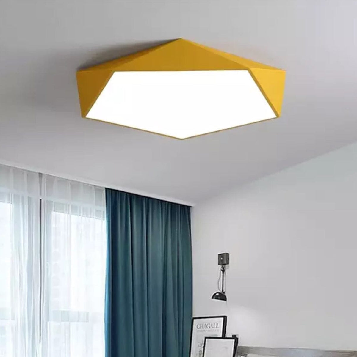 Geometric Ceiling Light – Modern LED Fixture