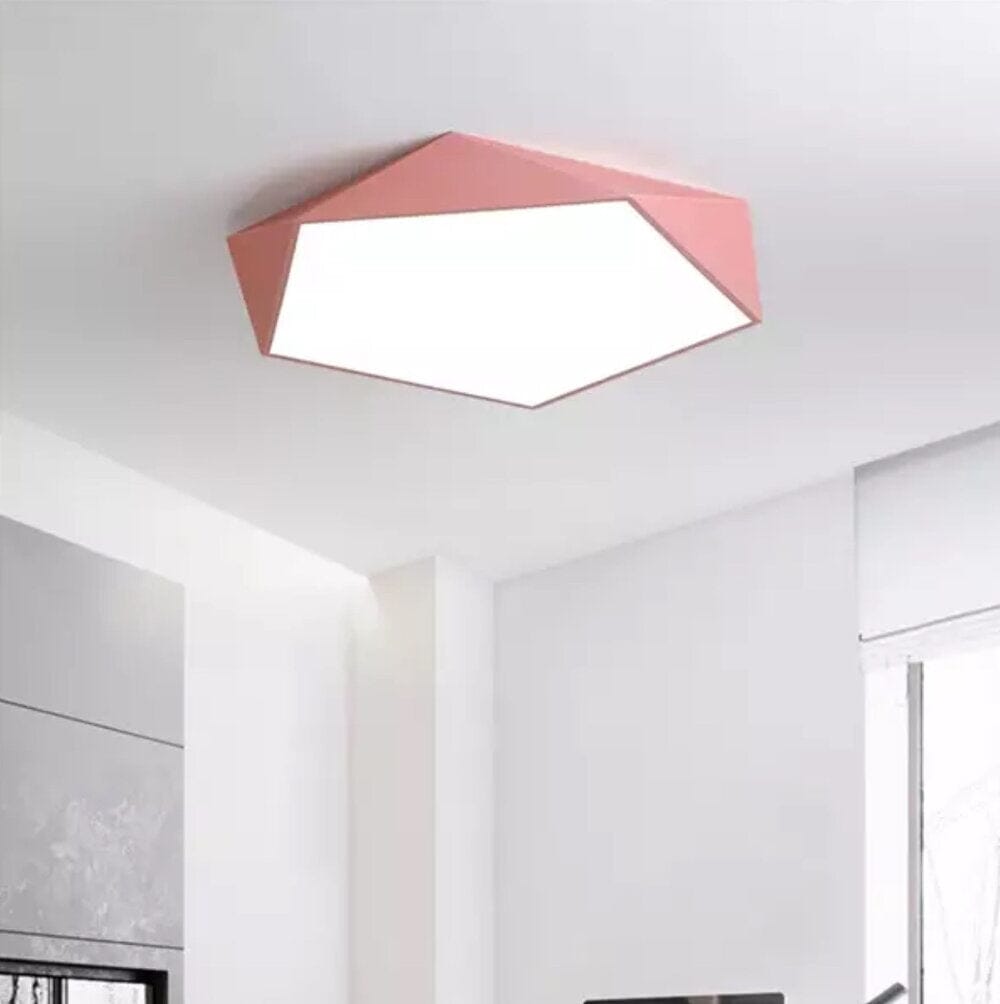 Geometric Ceiling Light – Modern LED Fixture