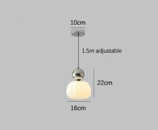 Pumpkin Pendant Light – Nordic LED Ceiling Lamp