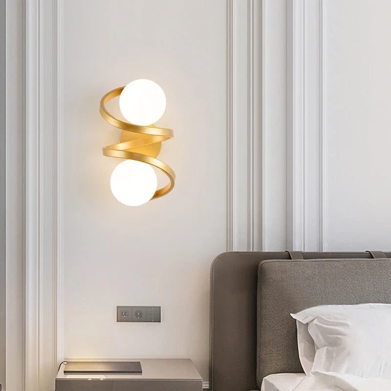 Dual Globe LED Wall Light – Modern Metal Sconce